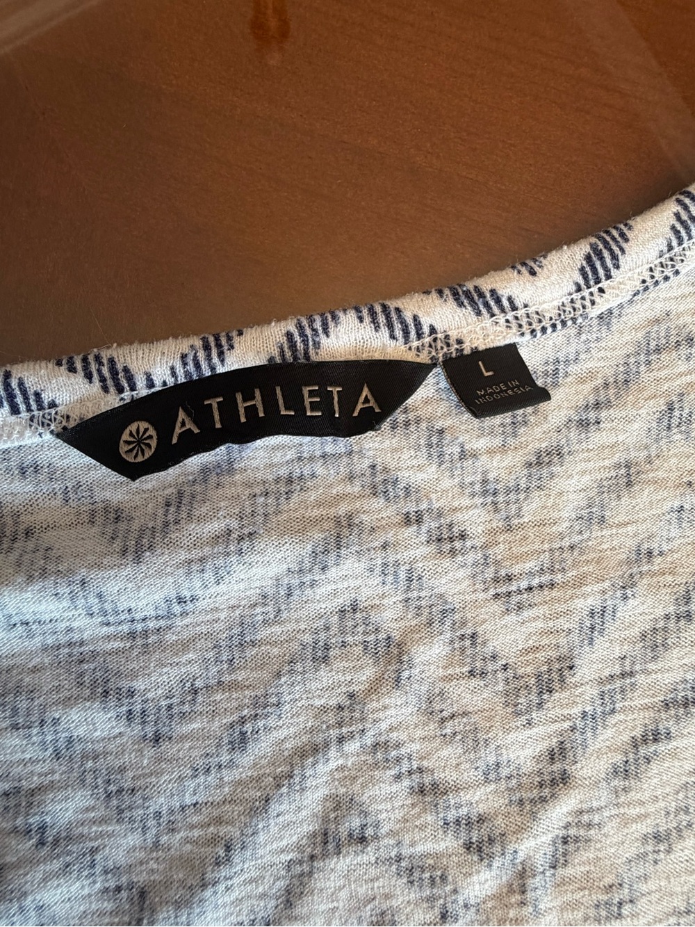 Athleta Navy Chevron Cap-Sleeve Knit Tank - Picture 6 of 7